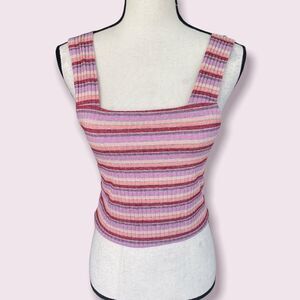 American Eagle 90’s Ribbed Multicolor Crop Top